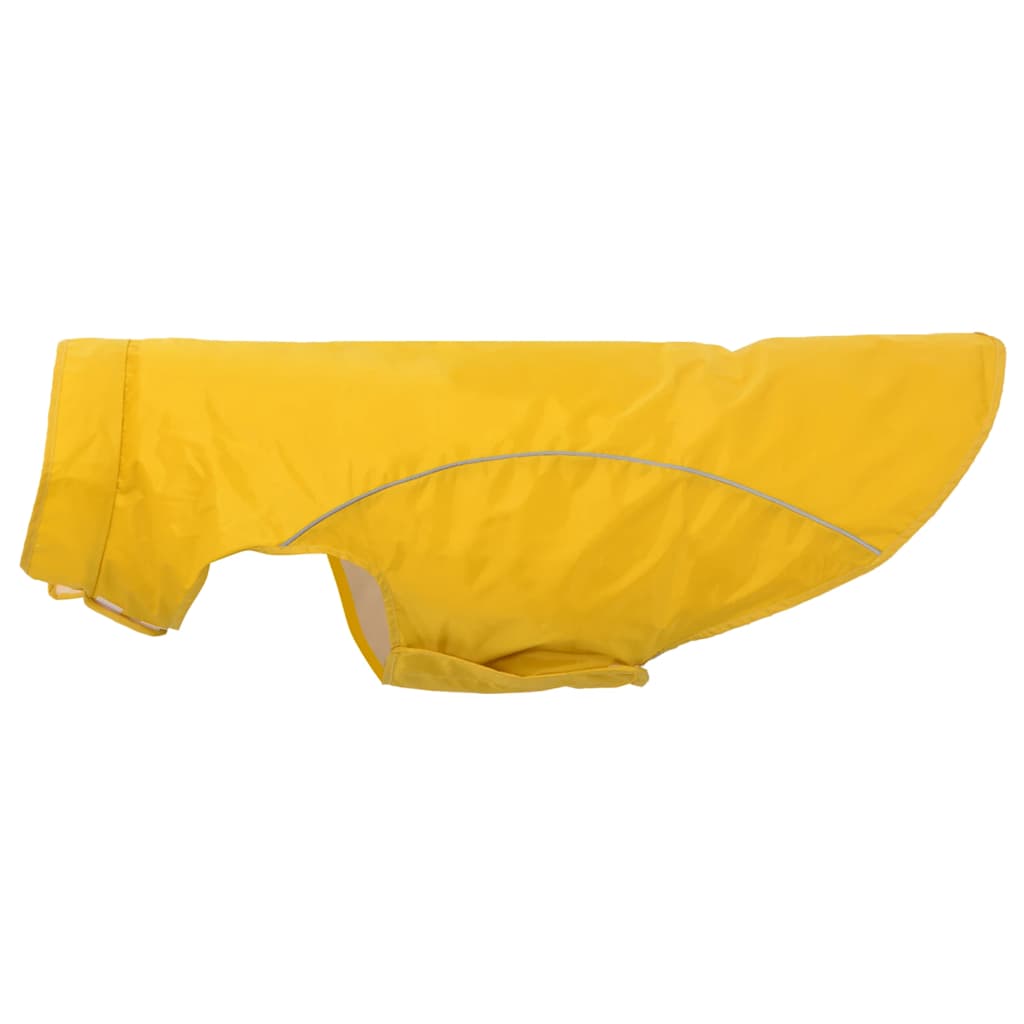 Hunderegnfrakke med refleksstriber polyester 4XL gul