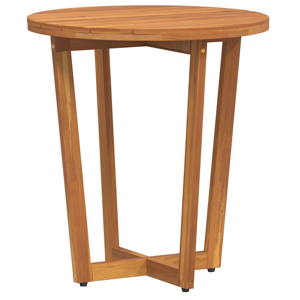 havesidebord rundt Ø55x60 cm massivt træ akacie
