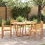 havespisebord ovalt 150x90x75 cm massivt træ akacie