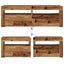 sengeborde med LED-lys 2 stk. 60x35x40 cm antikt træ