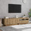 tv-bord med LED-lys 180x35x40 cm konstrueret træ kunsteg