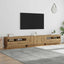 tv-bord med LED-lys 260x35x40 cm konstrueret træ kunsteg