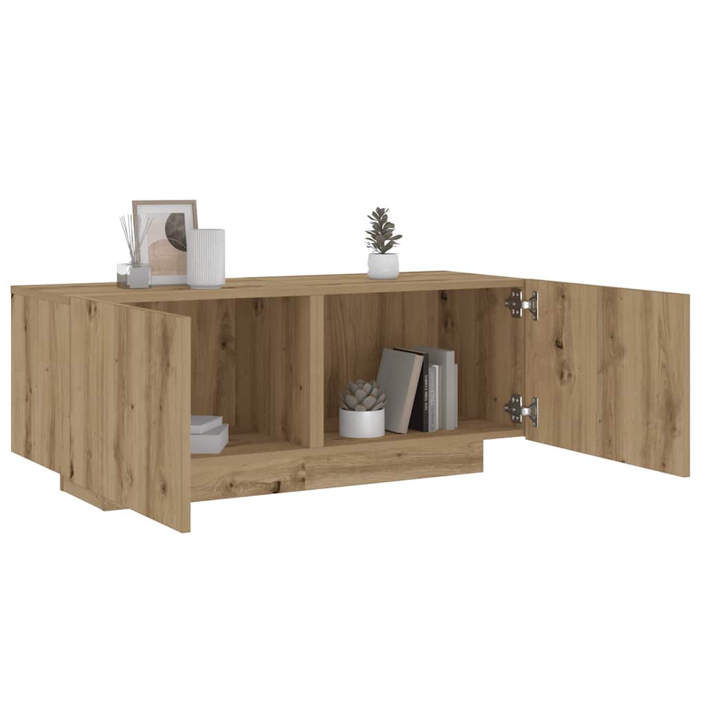 sengebord 100x35x40 cm konstrueret træ kunsteg billede
