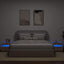 Sengeskab med LED-lys Artisan Eg 60x35x40 cm Konstrueret træ