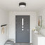 Loftlampe med spotlights Sort 30 x 30 x 13,5 cm Stof