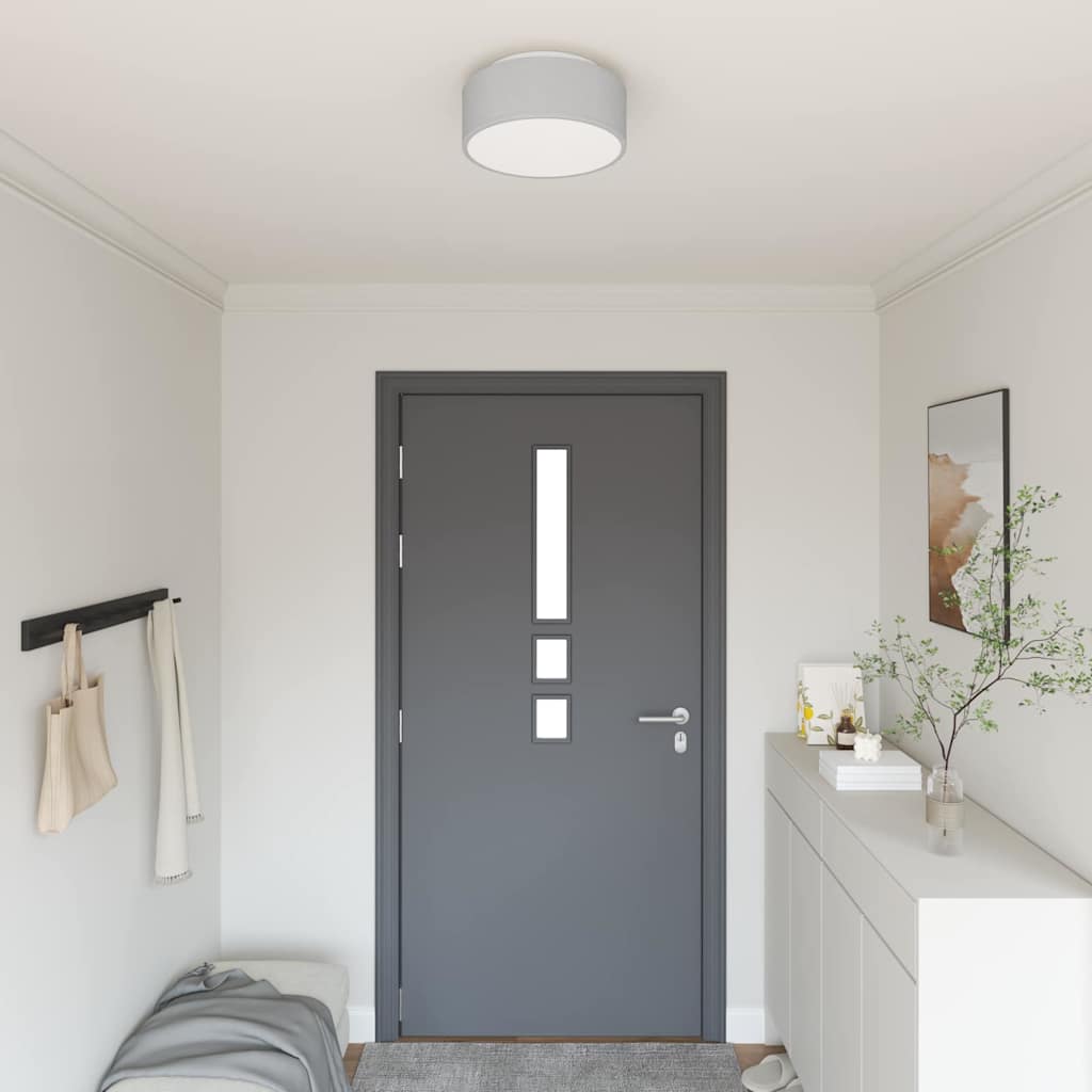 Loftlampe med spotlights Grå 30 x 30 x 13,5 cm Stof billede
