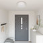 Loftlampe med spotlights Hvid 38 x 38 x 13,5 cm Stof