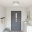 Loftlampe med spotlights Grå 38 x 38 x 13,5 cm Stof
