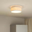 Loftlampe med spotlights Grå 30 x 30 x 13,5 cm Stof