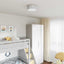 Loftlampe med spotlights Grå 30 x 30 x 13,5 cm Stof