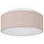 Loftlampe med spotlights Gråbrun 30 x 30 x 13,5 cm Stof