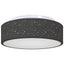 Loftlampe med spotlights Sort 38 x 38 x 13,5 cm Stof