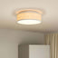 Loftlampe med spotlights Grå 38 x 38 x 13,5 cm Stof