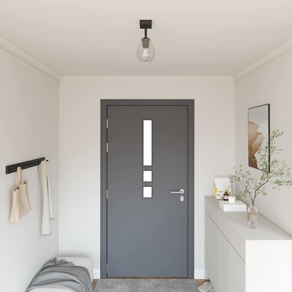 Loftsspot med spotlights Sort 13 x 13 x 26 cm Glas og Metal billede