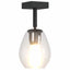Loftsspot med spotlights Sort 13 x 13 x 26 cm Glas og Metal