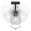 Loftsspot med spotlights Sort 13 x 13 x 26 cm Glas og Metal