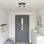 Loftsspot med spotlights Sort 33 x 13 x 26 cm Glas og Metal