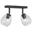 Loftsspot med spotlights Sort 33 x 13 x 26 cm Glas og Metal