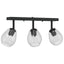 Loftsspot med spotlights Sort 54 x 13 x 26 cm Glas og Metal