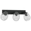 Loftsspot med spotlights Sort 54 x 13 x 26 cm Glas og Metal