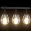 Loftsspot med spotlights Sort 54 x 13 x 26 cm Glas og Metal