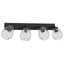 Loftsspot med spotlights Sort 73,5 x 13 x 26 cm Glas og Metal