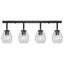 Loftsspot med spotlights Sort 73,5 x 13 x 26 cm Glas og Metal