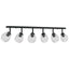 Loftsspot med spotlights Sort 110,5 x 13 x 26 cm Glas og Metal