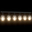 Loftsspot med spotlights Sort 110,5 x 13 x 26 cm Glas og Metal