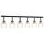 Loftsspot med spotlights Sort 110,5 x 13 x 26 cm Glas og Metal