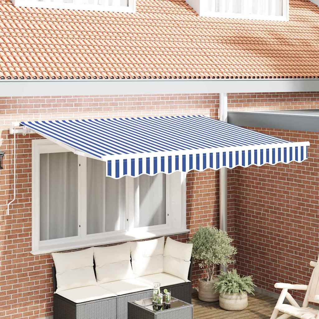 Reservedug til markise Blå og Hvid 3 x 2 m Polyester