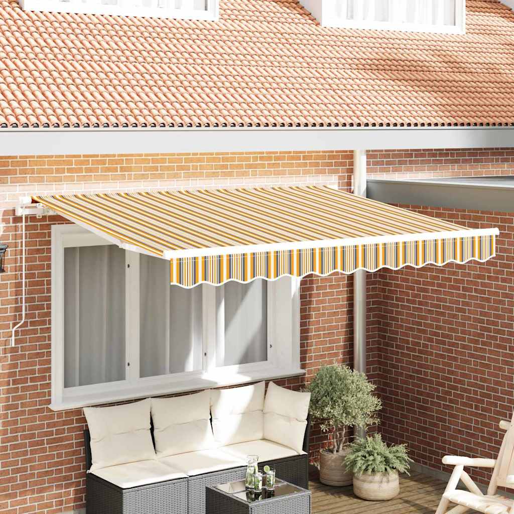 Reservedug til markise Orange og Sort 2,5 x 2 m Polyester