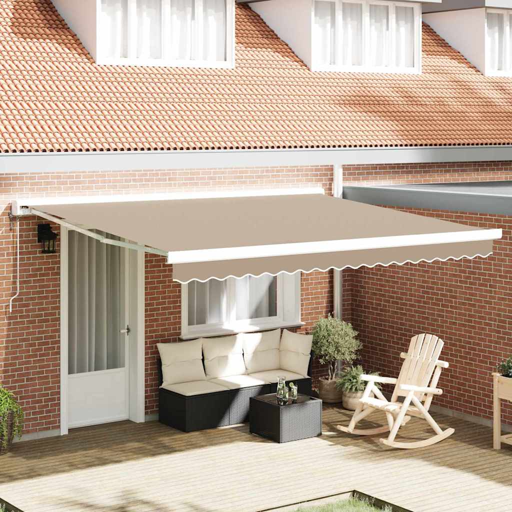 Reservedug til markise Beige 4 × 3,5 m Polyester