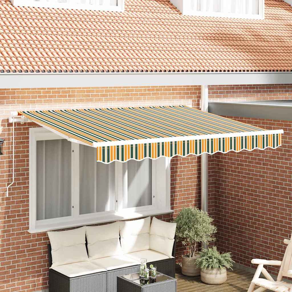 Reservedug til markise Grøn og gul 3 x 2,5 m Polyester