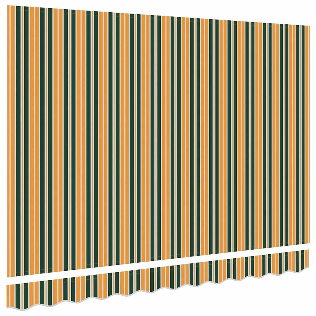 Reservedug til markise Grøn og gul 3 x 2,5 m Polyester