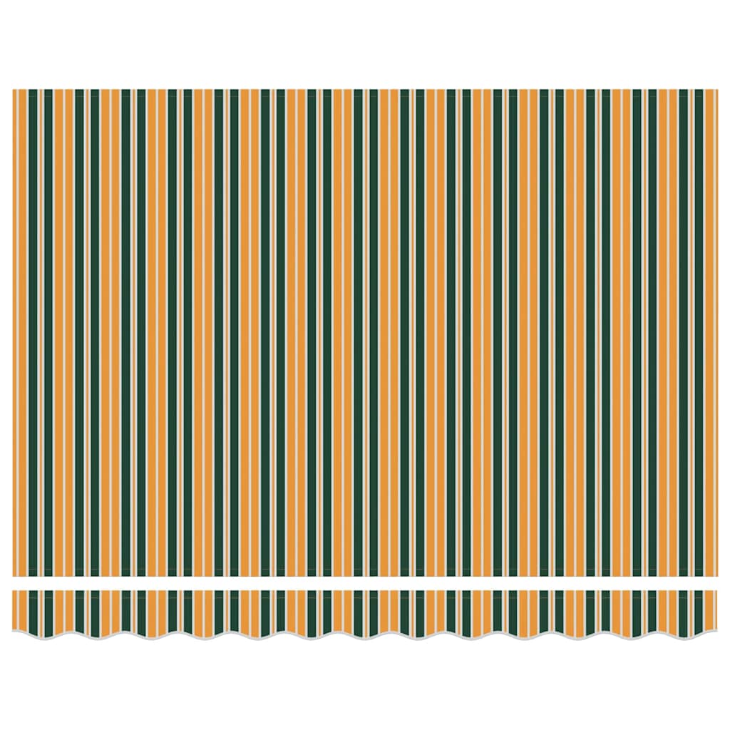Reservedug til markise Grøn og gul 3 x 2,5 m Polyester