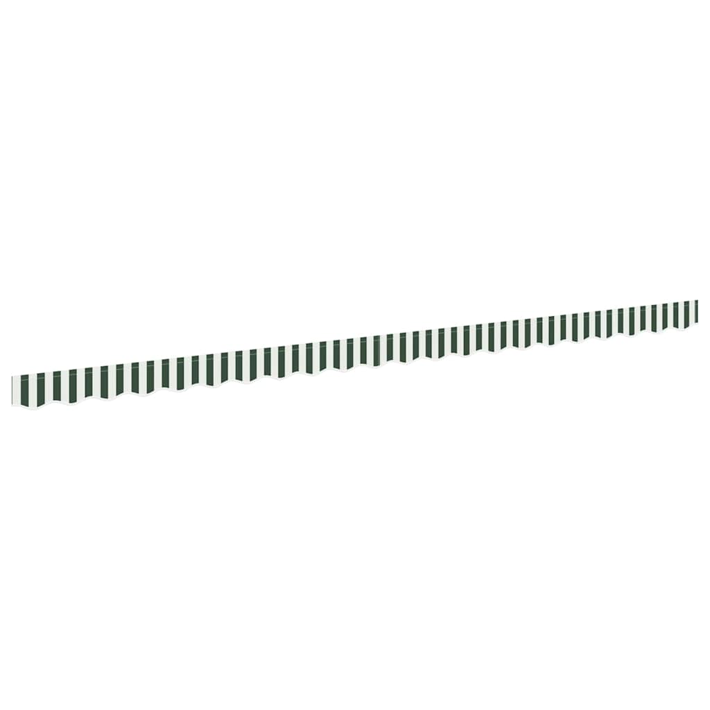 Markise kappa erstatning Grøn og Hvid 480 x 20 cm Polyester