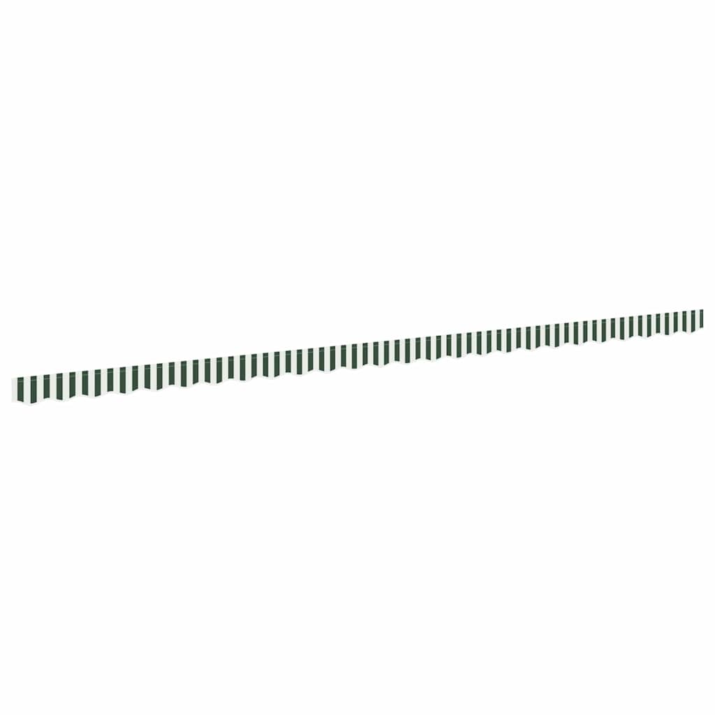 Markise kappa erstatning Grøn og Hvid 6 m Polyester