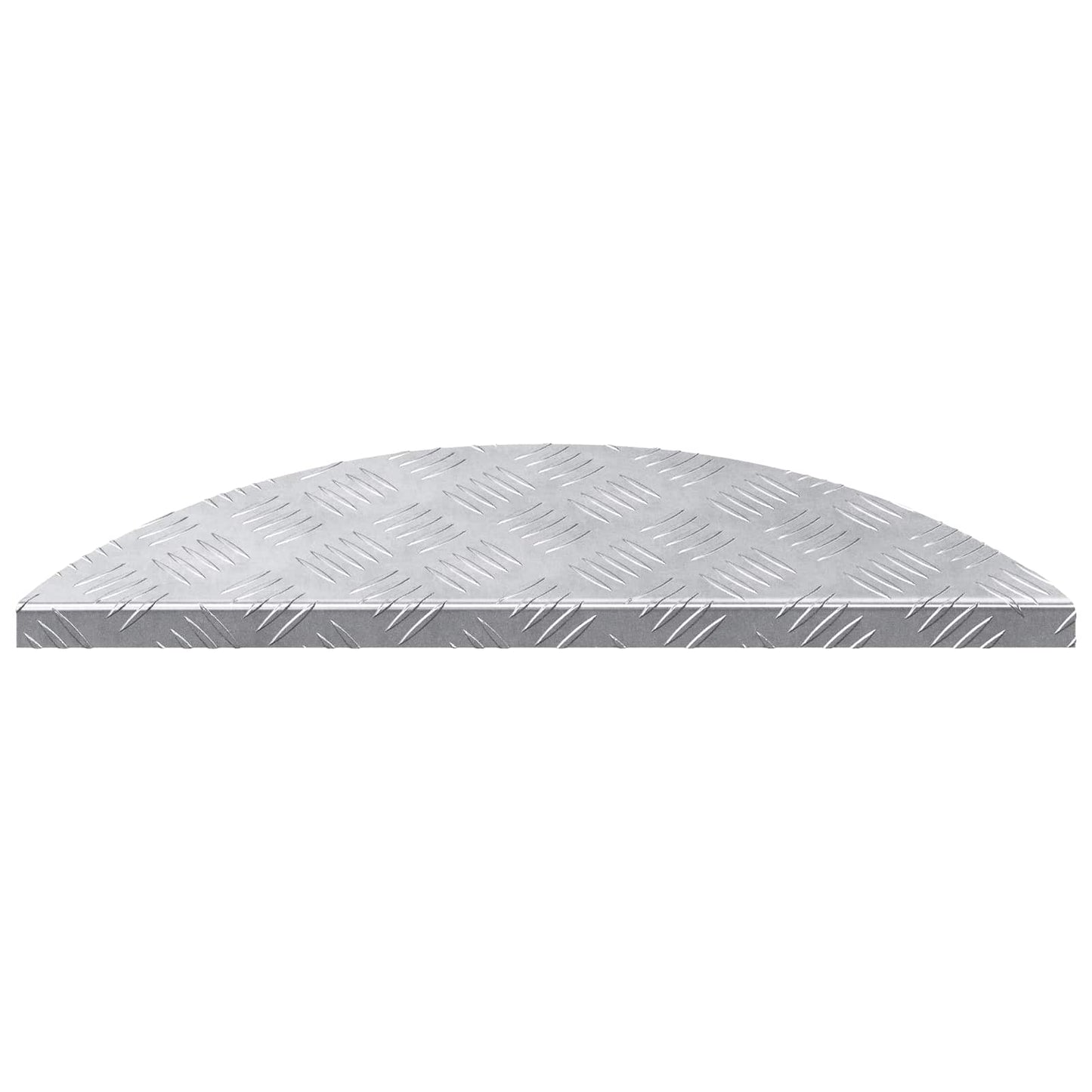 Trappe Tread Halvmåne 5 pcs Sølv 60 x 18 x 2,5 cm Aluminium