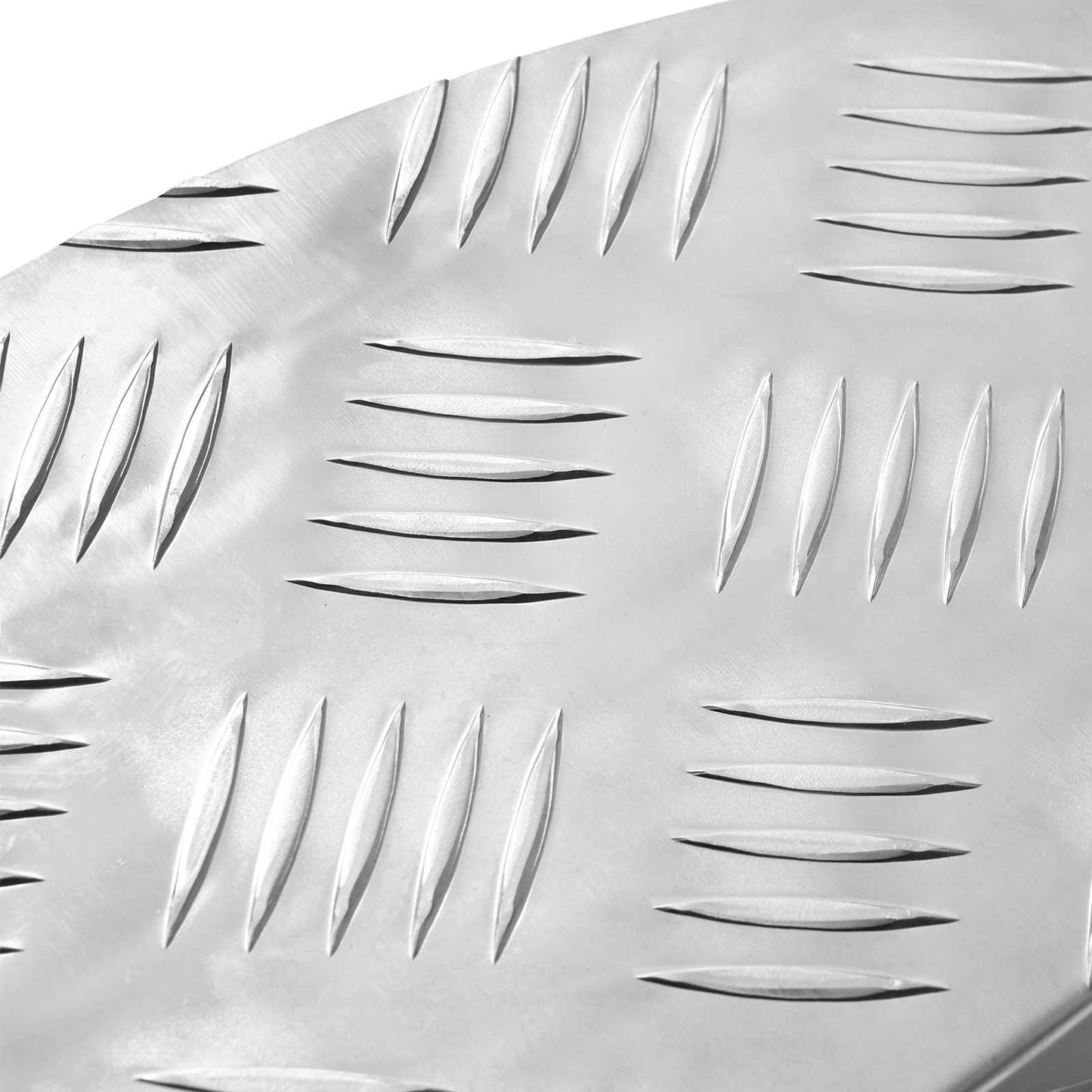 Trappe Tread Halvmåne 10 pcs Sølv 60 x 18 x 2,5 cm Aluminium