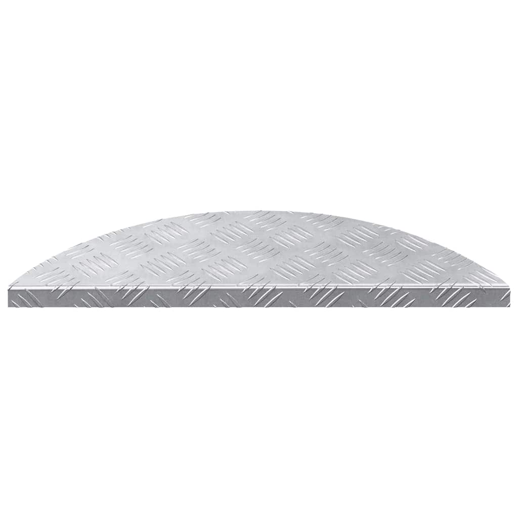 Trappe Tread Halvmåne 15 pcs Sølv 60 x 18 x 2,5 cm Aluminium