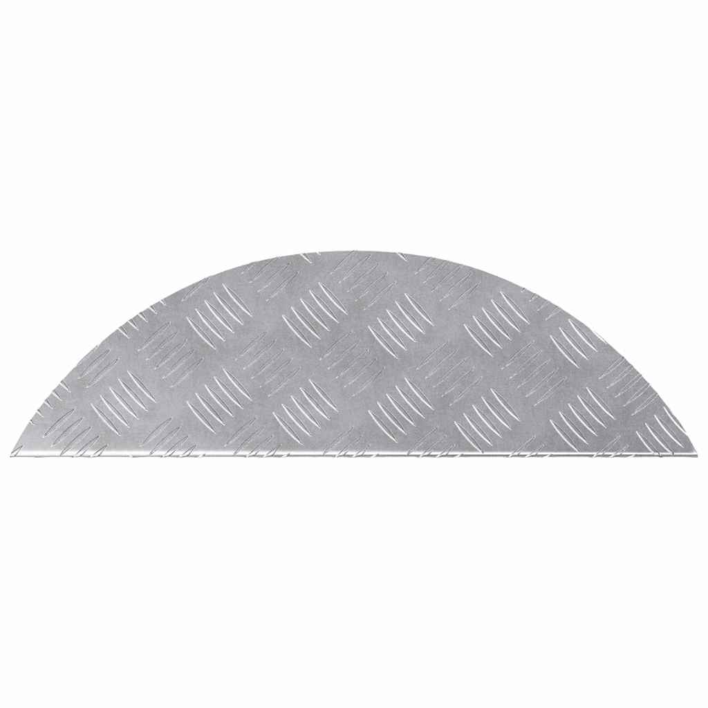Trappe Tread Halvmåne 15 pcs Sølv 60 x 18 x 2,5 cm Aluminium