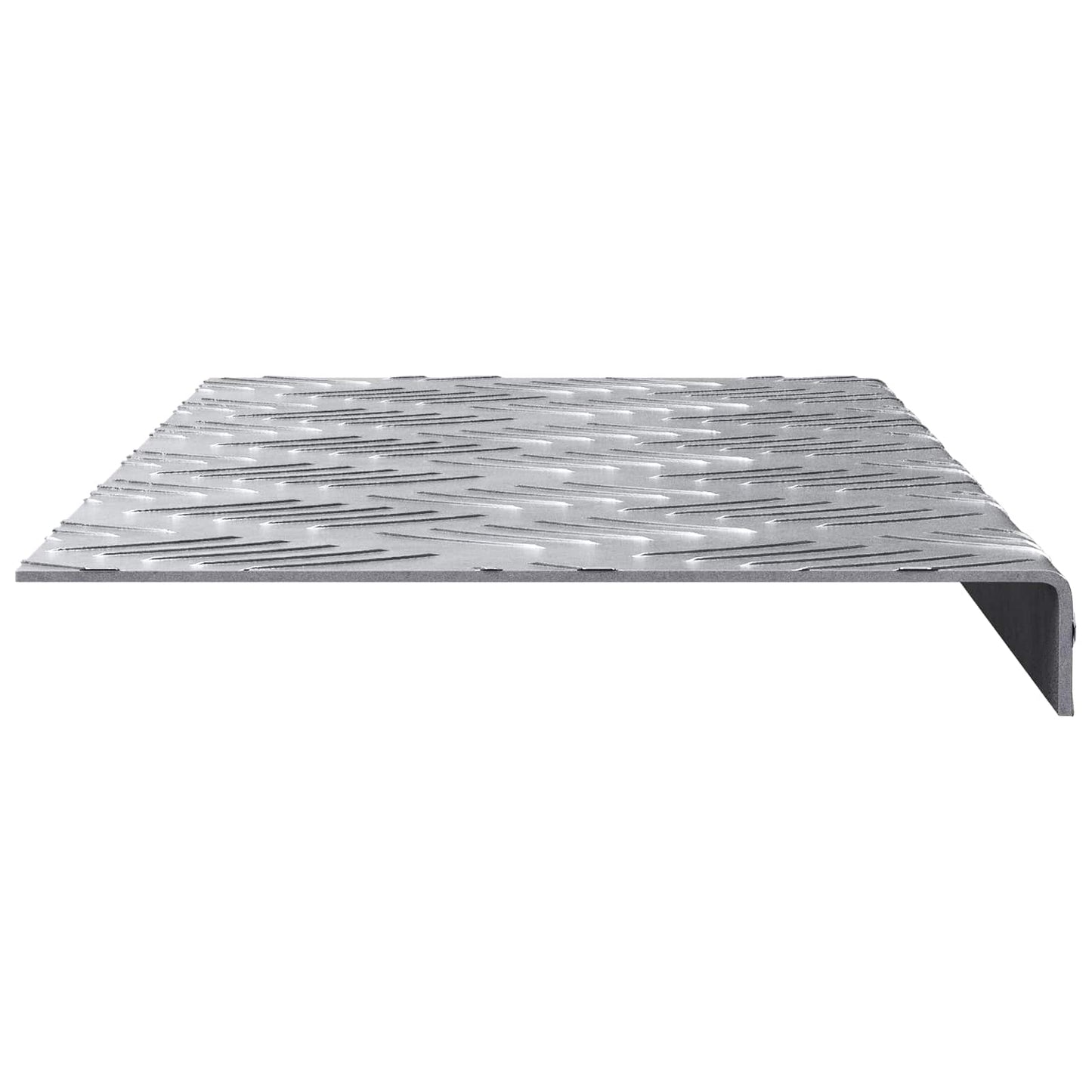 Trappe Tread Rektangulær 5 pcs Sølv 60 x 18 x 2,5 cm Aluminium