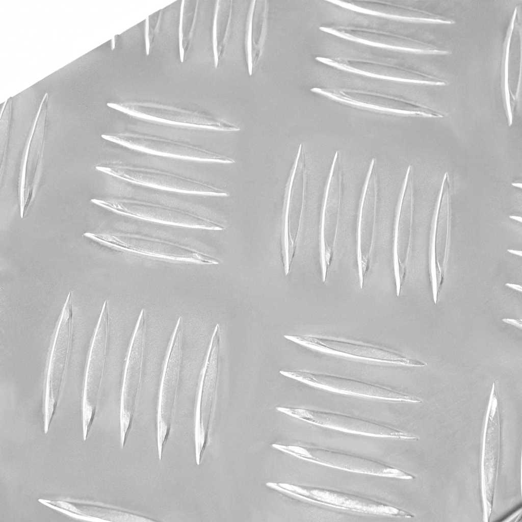 Trappe Tread Rektangulær 10 pcs Sølv 60 x 18 x 2,5 cm Aluminium