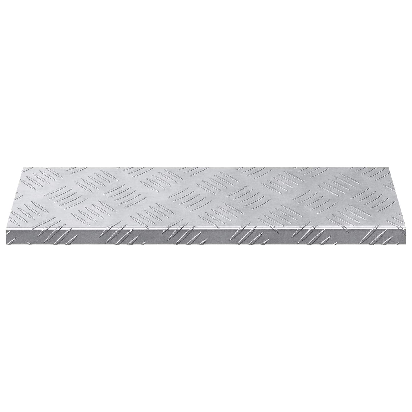 Trappe Tread Rektangulær 15 pcs Sølv 60 x 18 x 2,5 cm Aluminium