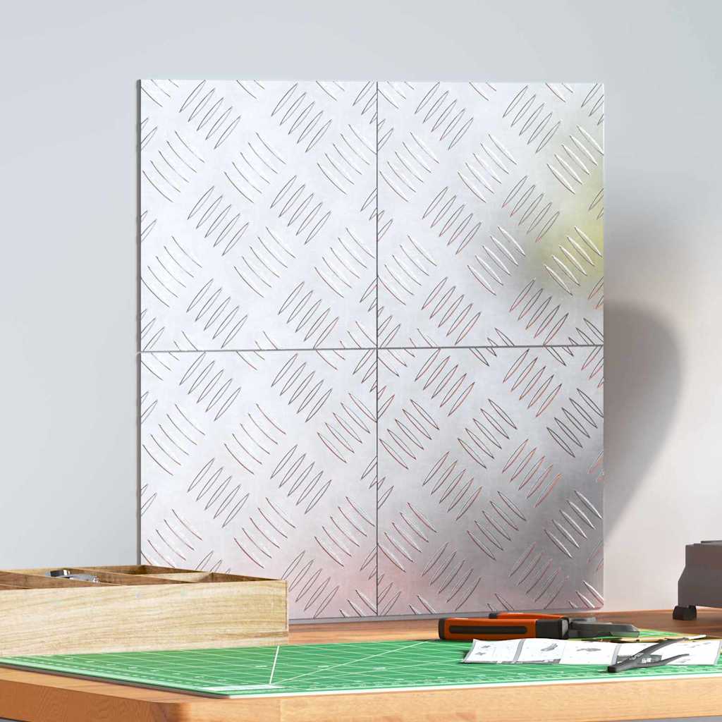 Trappe Tread Firkantet 4 pcs Sølv 20 x 20 cm Aluminium