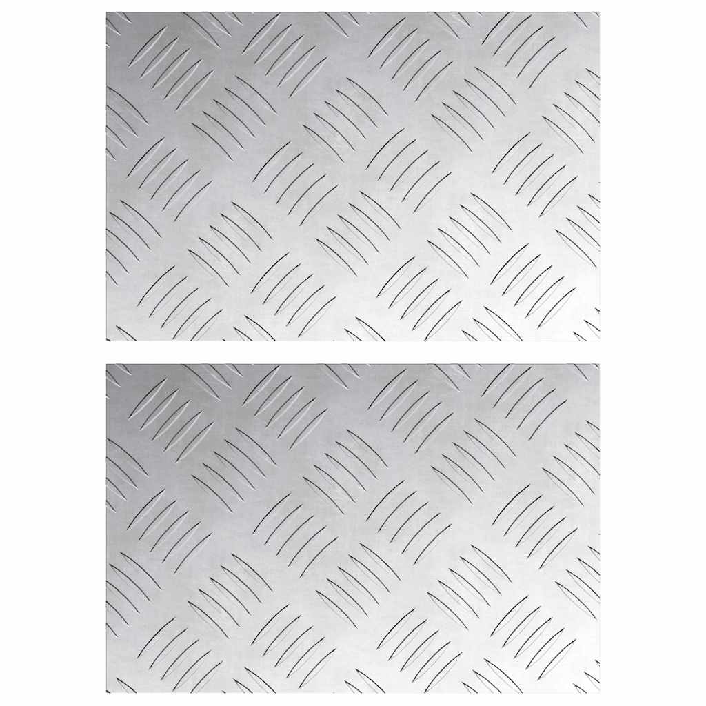 Trappe Tread Rektangulær 2 pcs Sølv 30 x 20 cm Aluminium