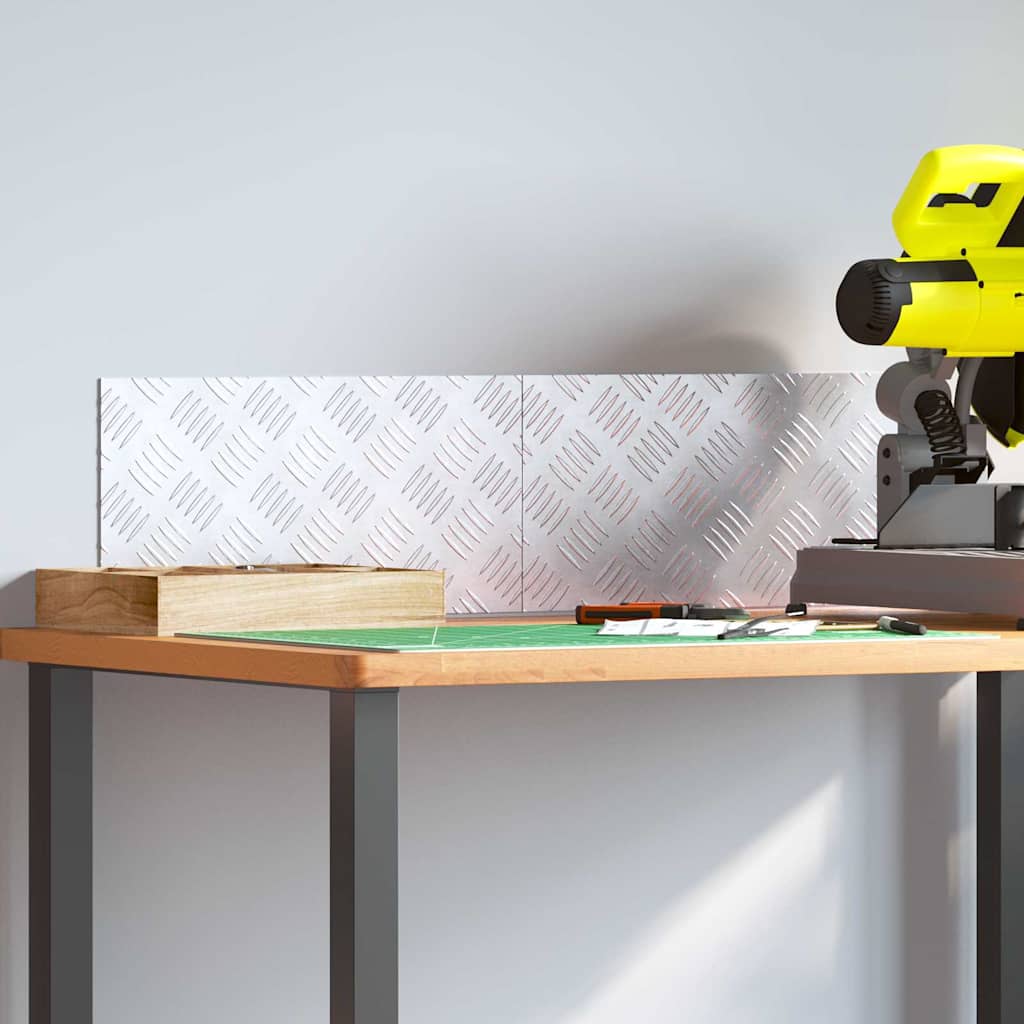 Trappe Tread Rektangulær 2 pcs Sølv 40 x 20 cm Aluminium