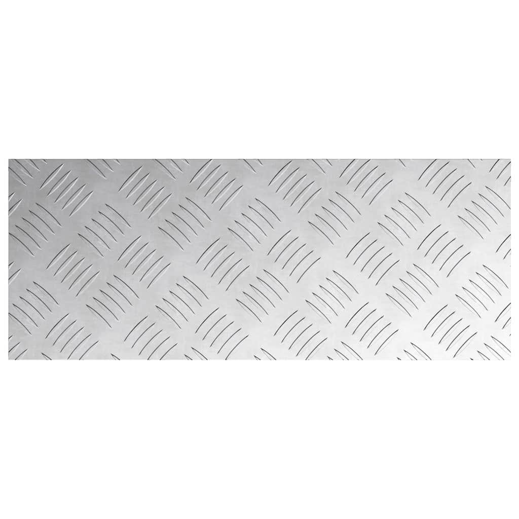 Trappe Tread Rektangulær 4 pcs Sølv 50 x 20 cm Aluminium