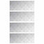 Trappe Tread Rektangulær 4 pcs Sølv 50 x 20 cm Aluminium